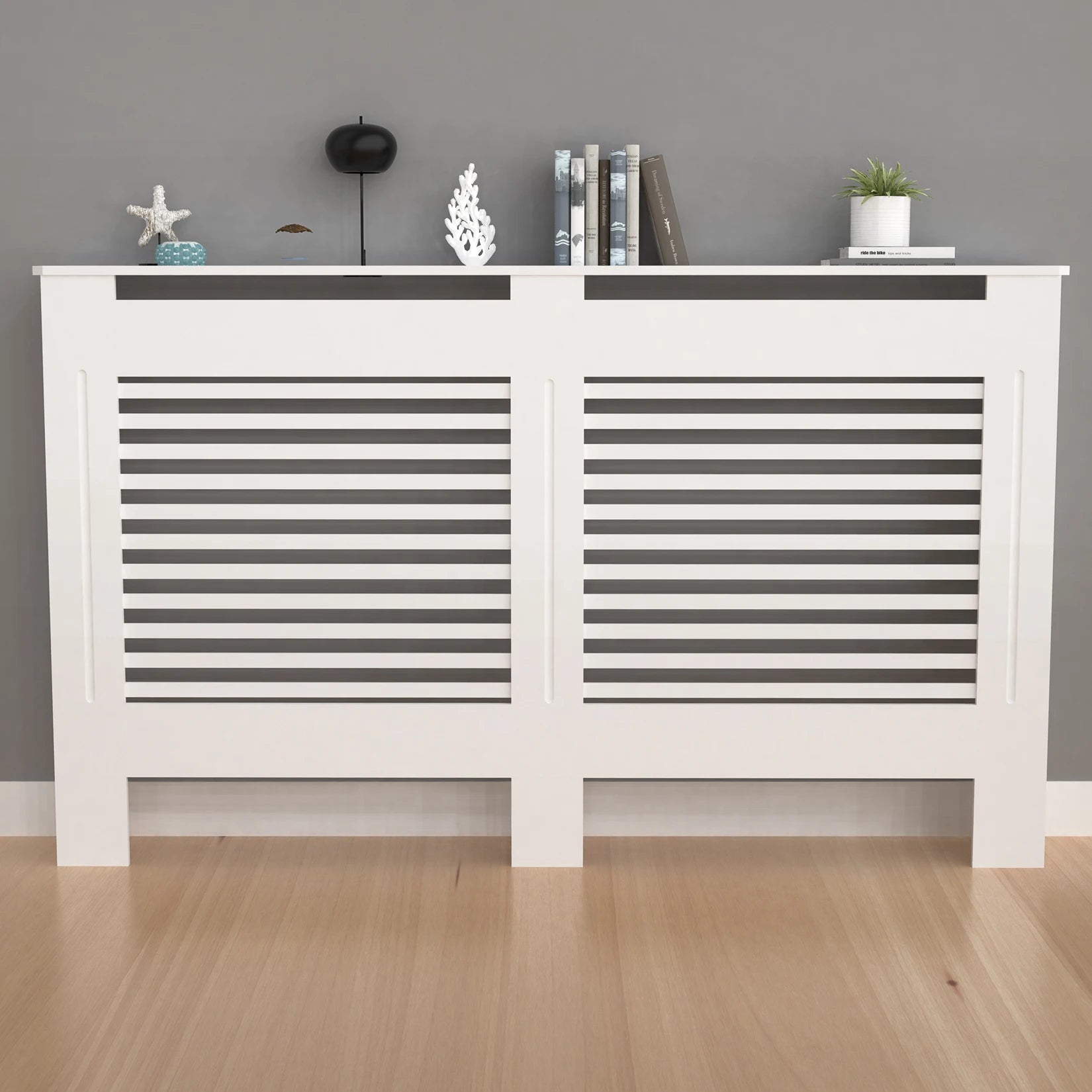 36.2 Inch Tall Large Radiator Cover Horizontal Vertical Cabinet Mdf Grill Shelf S/M/L/XL